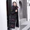 Warm / long down winter jacket with hood and zipperJackets