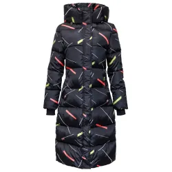Warm / long down winter jacket with hood and zipperJackets