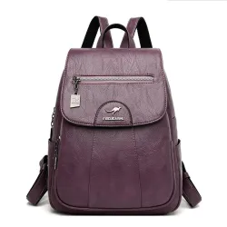 Leather backpack - with hand strap / zippersBackpacks