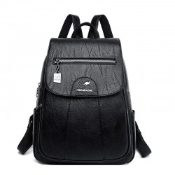 Leather backpack - with hand strap / zippersBackpacks