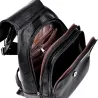 Fashionable leather backpack - with a metal front buckleBackpacks