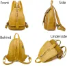 Trendy backpack - front zippers / buckle - wax leatherBackpacks