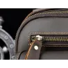 Leather shoulder / crossbody bag - with zippers / pocketsBags