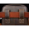 Leather shoulder / crossbody bag - with zippers / pocketsBags