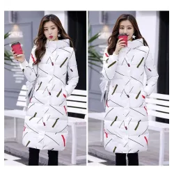 Warm / long down winter jacket with hood and zipperJackets