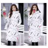 Warm / long down winter jacket with hood and zipperJackets