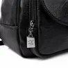 Fashionable leather backpack - with a metal front buckleBackpacks