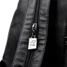 Fashionable leather backpack - with a metal front buckleBackpacks