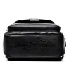 Fashionable leather backpack - with a metal front buckleBackpacks
