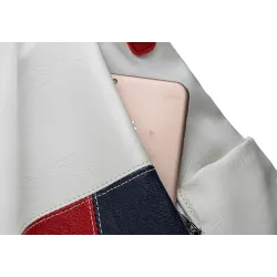 Leather backpack - shoulder bag - with openable back pocketBackpacks