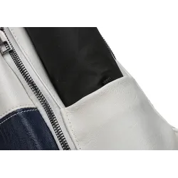 Leather backpack - shoulder bag - with openable back pocketBackpacks