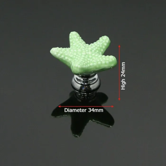 Starfish shaped furniture knobs - ceramic handlesFurniture