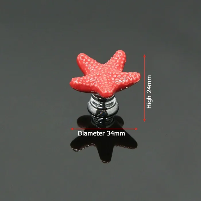 Starfish shaped furniture knobs - ceramic handlesFurniture
