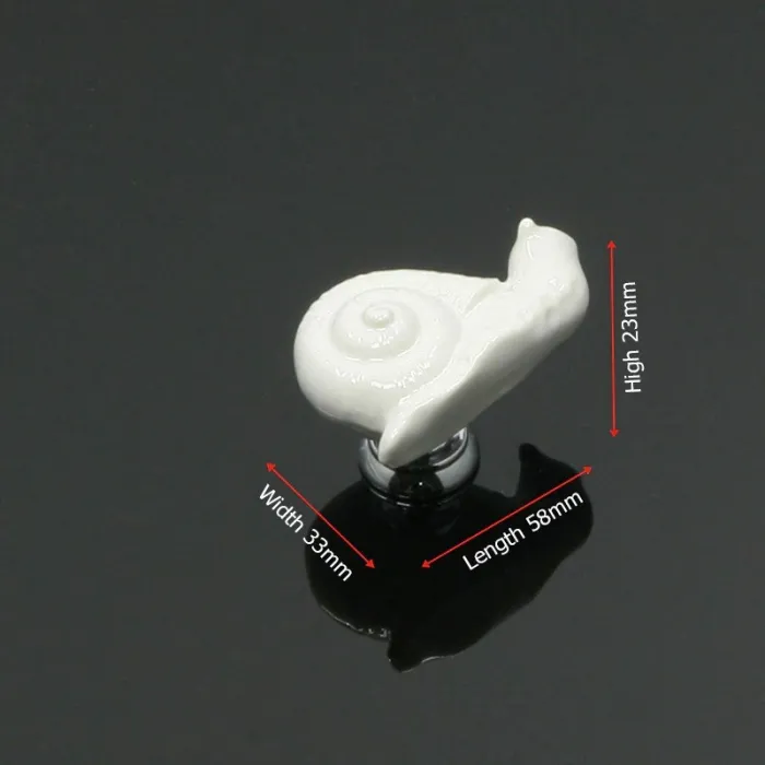 Snail shaped furniture knobs - ceramic handlesFurniture