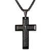 Cross with prayers - necklace - stainless steelNecklaces