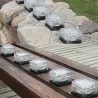 Garden / driveway solar light - brick / glass stone - LEDSolar lighting
