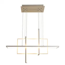 Luxurious chandelier - ceiling light - LED - minimalist rectangle design - 2 / 3 / 4 headsCeiling lights