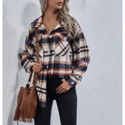 Classic plaid shirt - long sleeve - with buttons / pocketsJackets