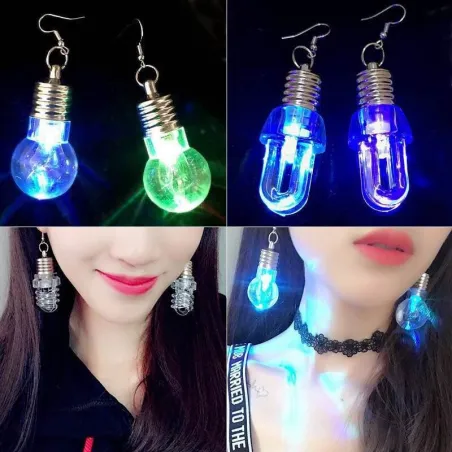 Bulb shaped earrings - with LED lightEarrings