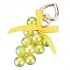 Crystal grapes - keychain with ribbon bowknotKeyrings