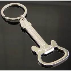 Guitar shaped bottle opener - metal keychainKeyrings