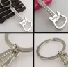 Guitar shaped bottle opener - metal keychainKeyrings