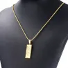 18K Gold bar pendant with necklace - 75cmNecklaces