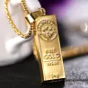 18K Gold bar pendant with necklace - 75cmNecklaces