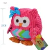 Plush school backpack - pink owlBags