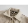 Vintage woolen beige jacket - with pockets / belt / buttonsJackets