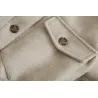 Vintage woolen beige jacket - with pockets / belt / buttonsJackets