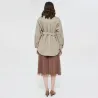 Vintage woolen beige jacket - with pockets / belt / buttonsJackets
