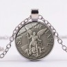 Necklace with Archangel St.Michael - glass gem pendantNecklaces