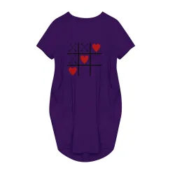 Fashionable vintage loose dress - with pockets / hearts printDresses