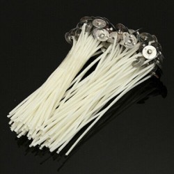 Candle wicks - waxed cotton core - with sustainer - for candle making - 30 piecesCandles & Holders