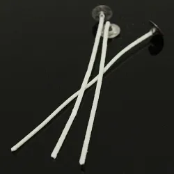 Candle wicks - waxed cotton core - with sustainer - for candle making - 30 piecesCandles & Holders