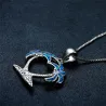 Coconut tree pendant - with blue opal - necklaceNecklaces
