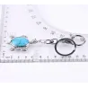 Keychain with turtle - natural crystal stoneKeyrings