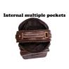 Luxurious crossbody bag - with zippers - genuine leatherBags