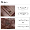 Luxurious crossbody bag - with zippers - genuine leatherBags