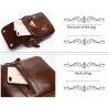 Luxurious crossbody bag - with zippers - genuine leatherBags