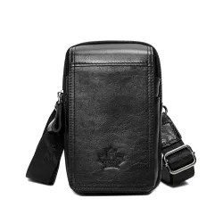 Vintage small shoulder bag - waist pack - genuine leather - flap designBags