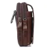 Vintage small shoulder bag - waist pack - genuine leather - flap designBags