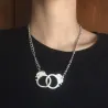 Trendy short necklace - love handcuffs - unisexNecklaces