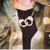 Trendy short necklace - love handcuffs - unisexNecklaces
