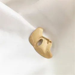 Fashionable brooch - geometric abstract - half-face shapeBrooches