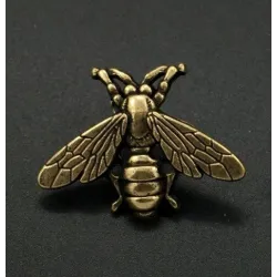 Vintage bronze brooch - bee / airplaneBrooches