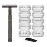Shaving razor - double edge - with 10 shaving bladesShaving