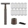 Shaving razor - double edge - with 10 shaving bladesShaving