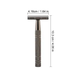 Shaving razor - double edge - with 10 shaving bladesShaving